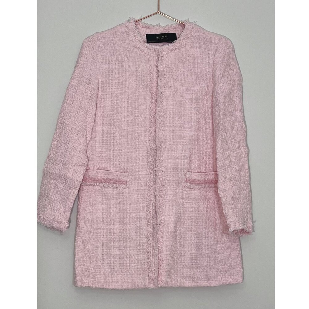 Zara Pink Tweed Blazer